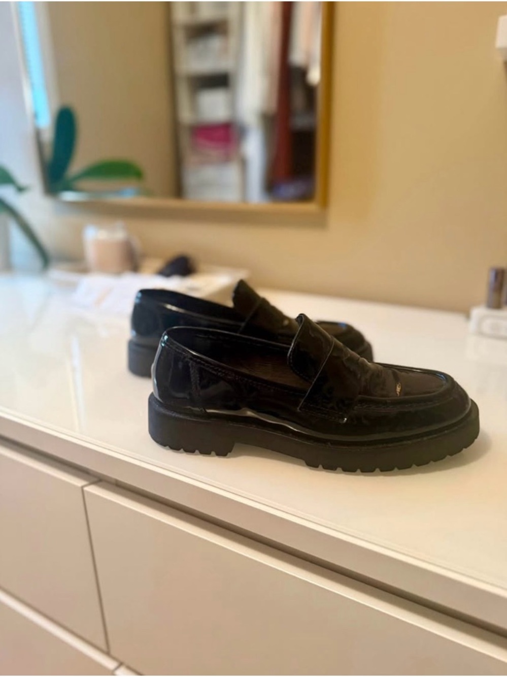 Classic Black Patent Loafers - Women's Flats & Loafers